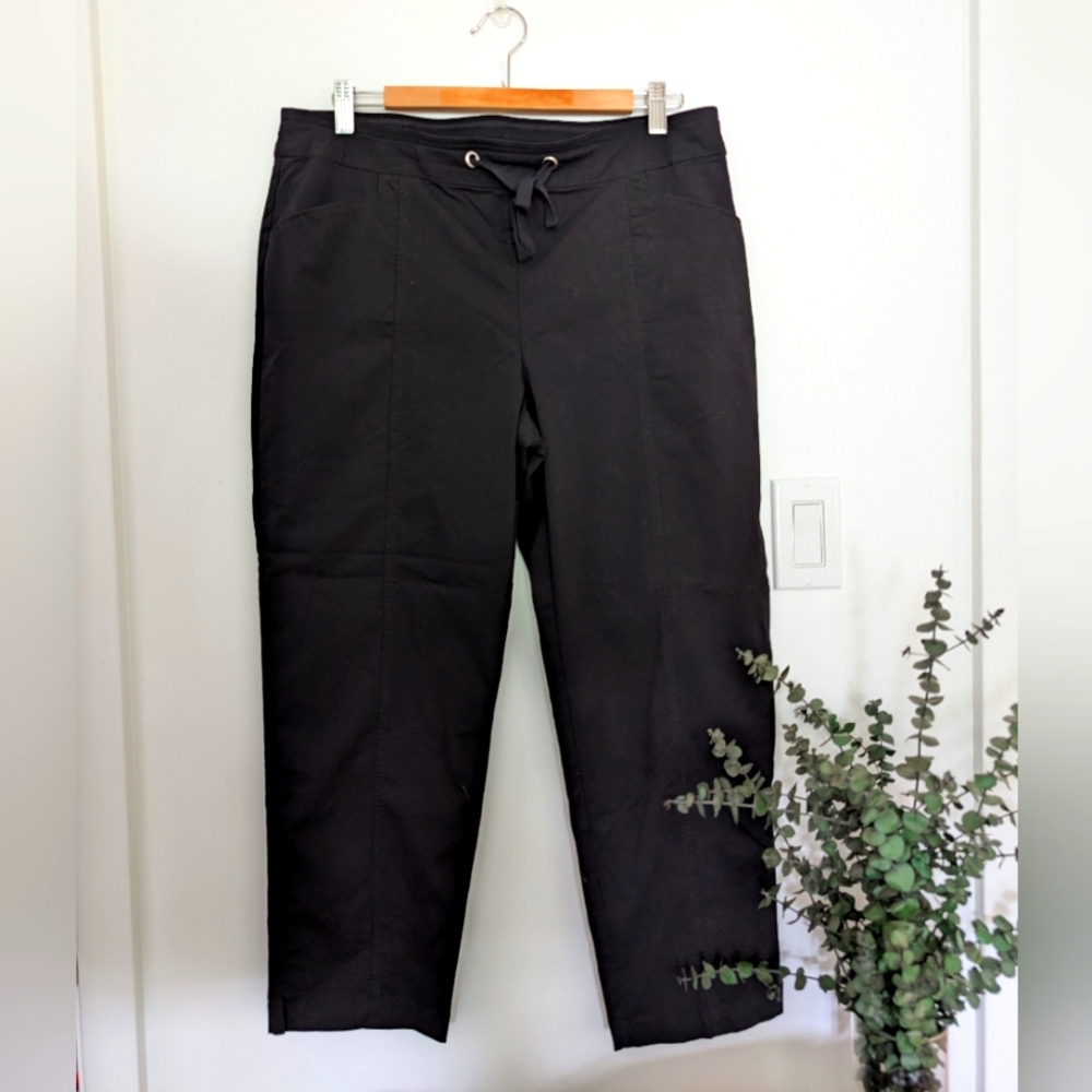 Chico's Weekends Perfect Stretch Ankle Pant Drawstring Waist Size L